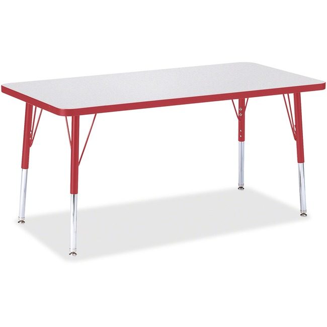 Jonti-Craft, Inc. Table Rectangle 24X48 Gy/Rd JNT6403JCE008