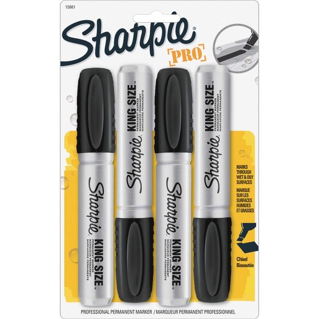Sharpie / Expo / Prismacolor / Sanford Newell Brands / Sanford Sharpie / Expo / Prismacolor / Marker King Size 4 Pack Black SAN15661PP