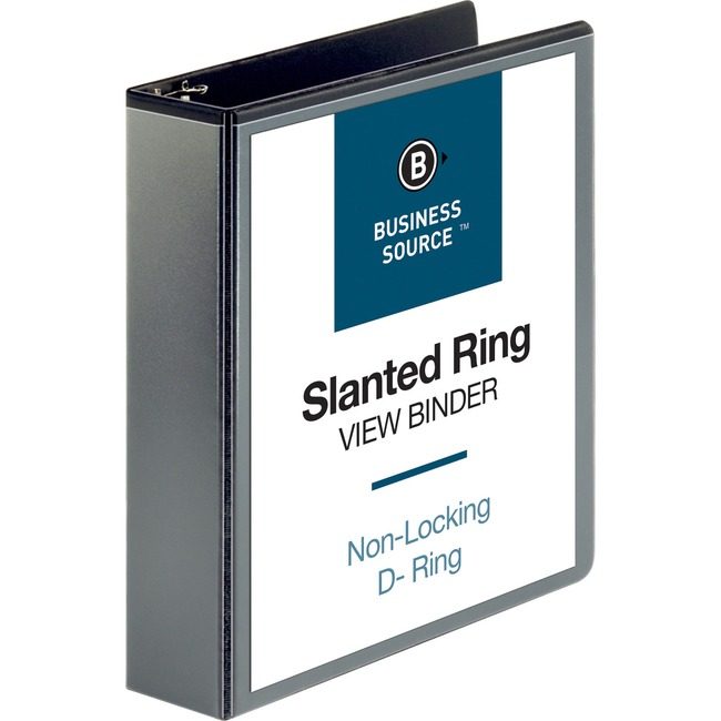 Business Source Binder View D-Ring 2" Black BSN28448