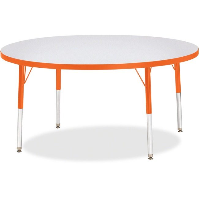 Jonti-Craft, Inc. Table Activity 48"RND Gy/Oe JNT6433JCE114