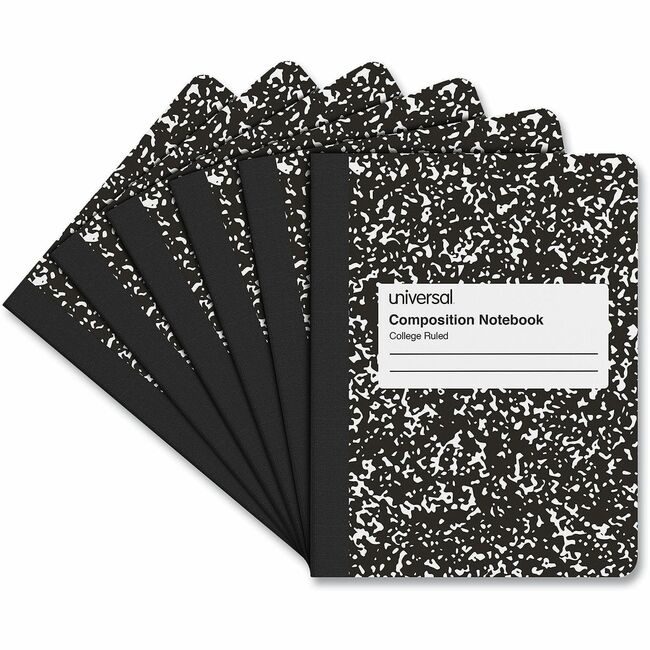 Universal Office Products Notebook Comp Colg 6 Pack Black UNV20946