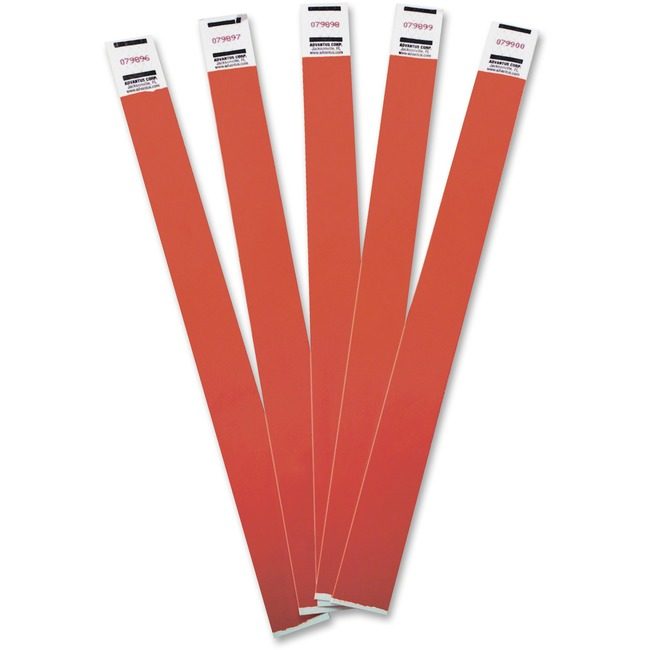 Advantus Corporation Lanyards WRIST BAND100 Red AVT75441