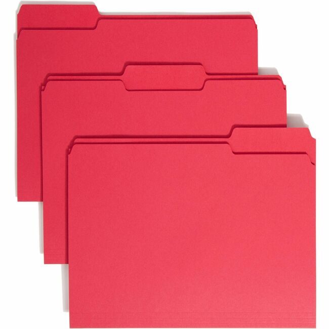 Smead Manufacturing Co. Folder File Letter 1/3 Red SMD12743