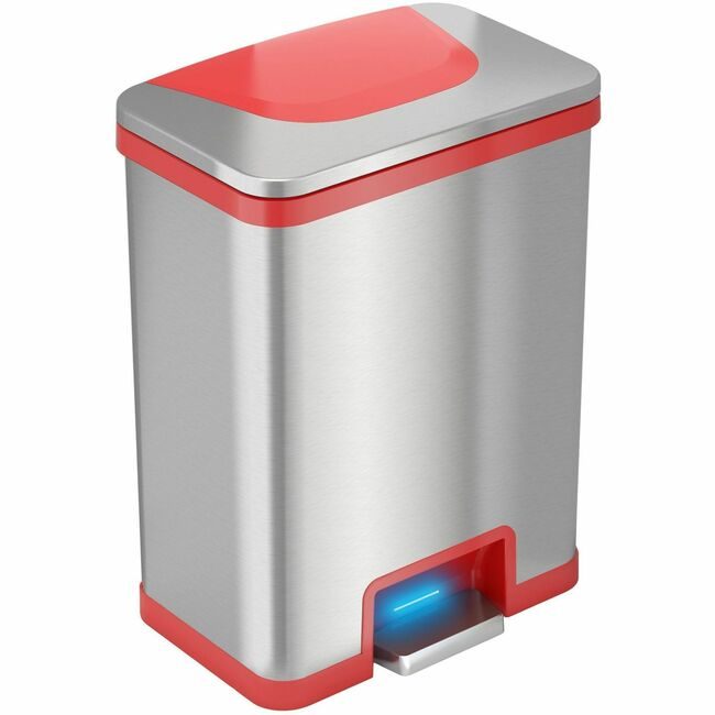 HLS Commercial Trashcan Step Power Steel HLCHLS13SR