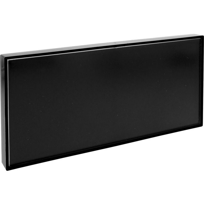 Lorell Sign 6"X12" Snap Plate Black LLR02650