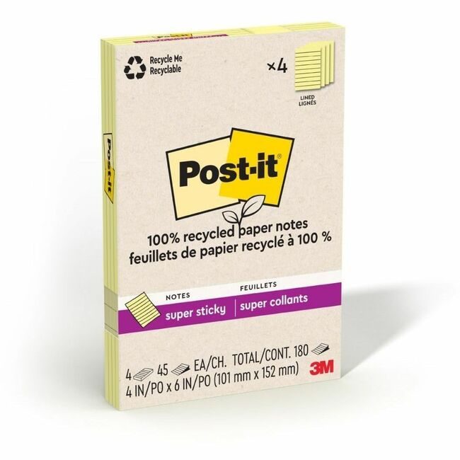 3M Company Supersticky Recycled 4X6 MMM4621R4SSCY