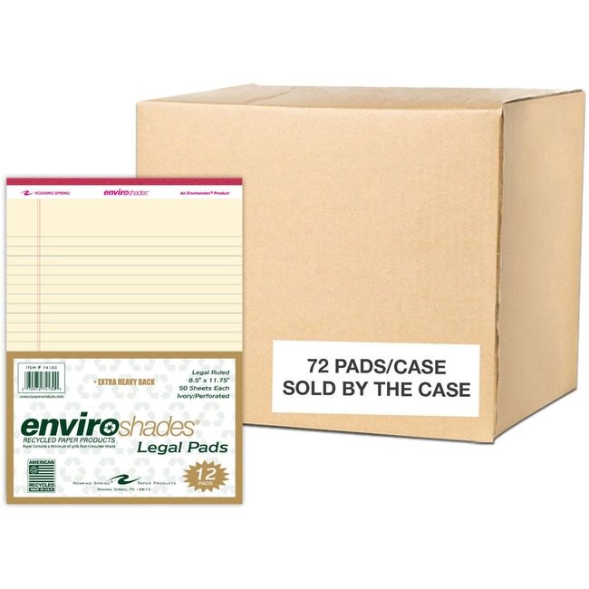 Roaring Spring Paper Products Legal Pad 11" 12 Pack Ivory ROA74130CS