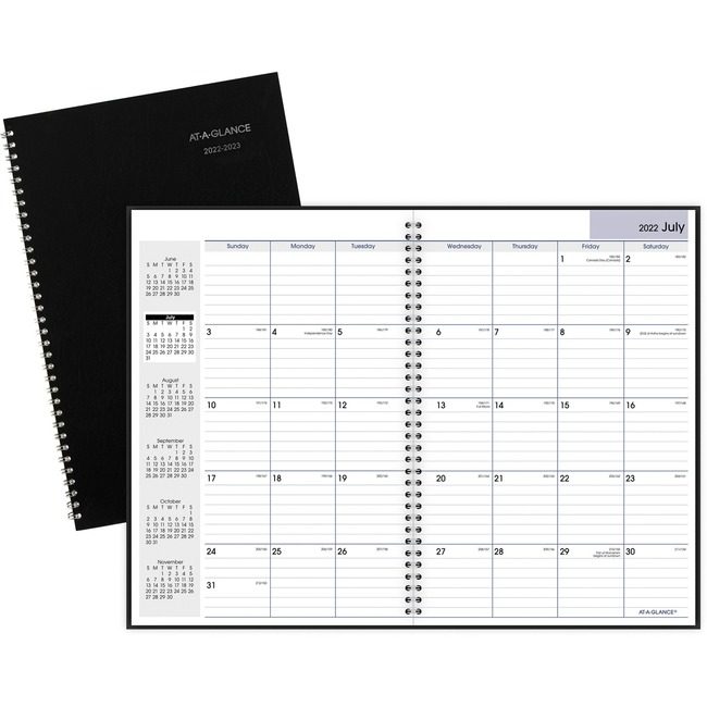 ACCO Brands AT-A-GLANCE Planner Monthly Ay 8X12 Black AAGAY200