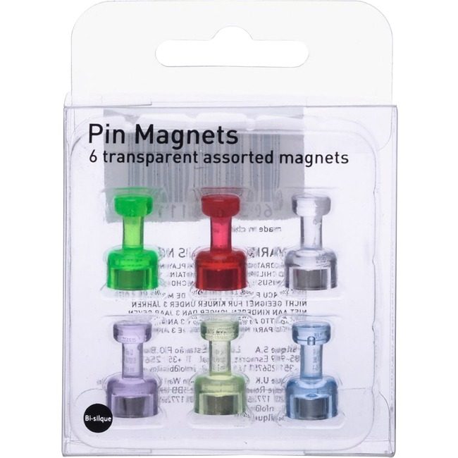 Bi-silque / MasterVision Pushpin Magnetic 6/AST BVCIM356601