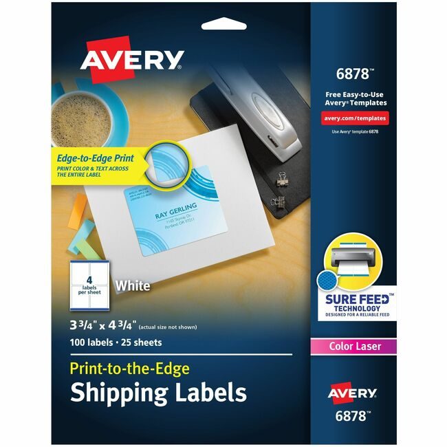 Avery Products Corporation Label Color 3.75X4.75 We AVE6878