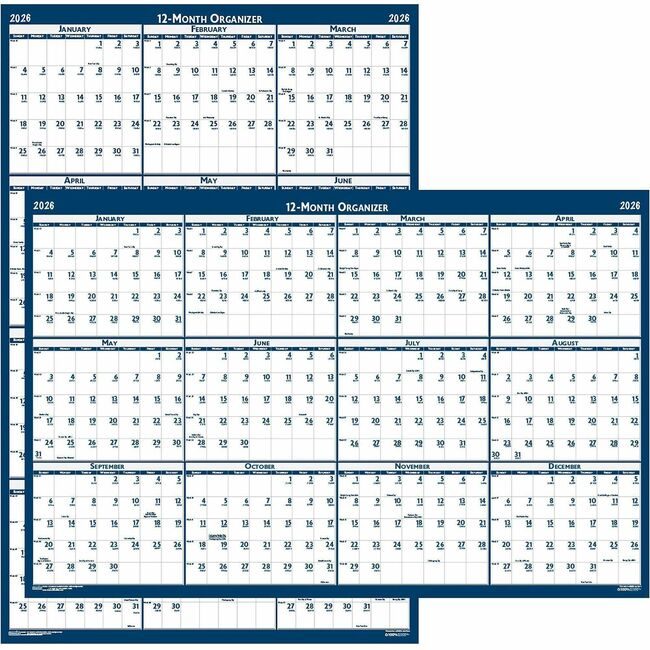 House of Doolittle Planner Wall Laminated HOD396