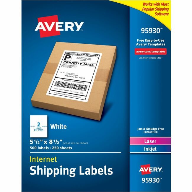 Avery Products Corporation Label Shpng 5.5X8.5 We 500 AVE95930