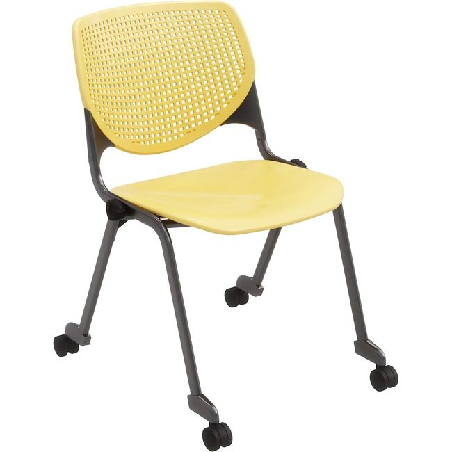 KFI Seating Chair Casters Stk Yellow KFICS2300BKP12