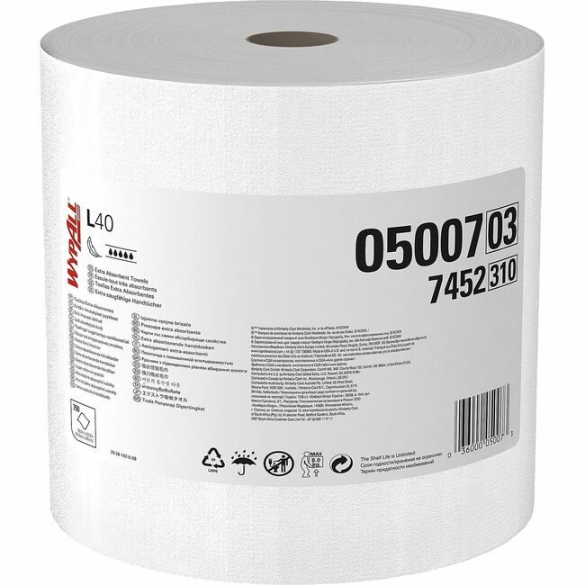Kimberly-Clark Professional Kleenex / Scott / WypAll / Kimtech Wipe Towel L40 We KCC05007