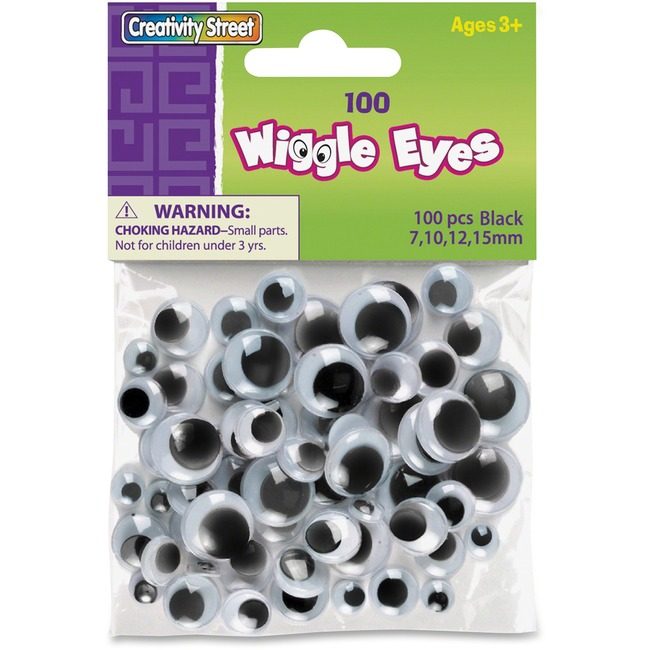 Pacon Corporation Eyes Wiggle Adhesive 100PC Black PAC344602