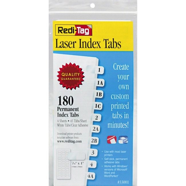 Redi-Tag Refill Tab Lsr Perm We 180 RTG33001