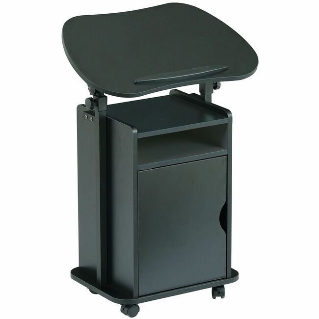 RTA Products Cart Laptop Adj Hgt Mble Black RTAB007BK