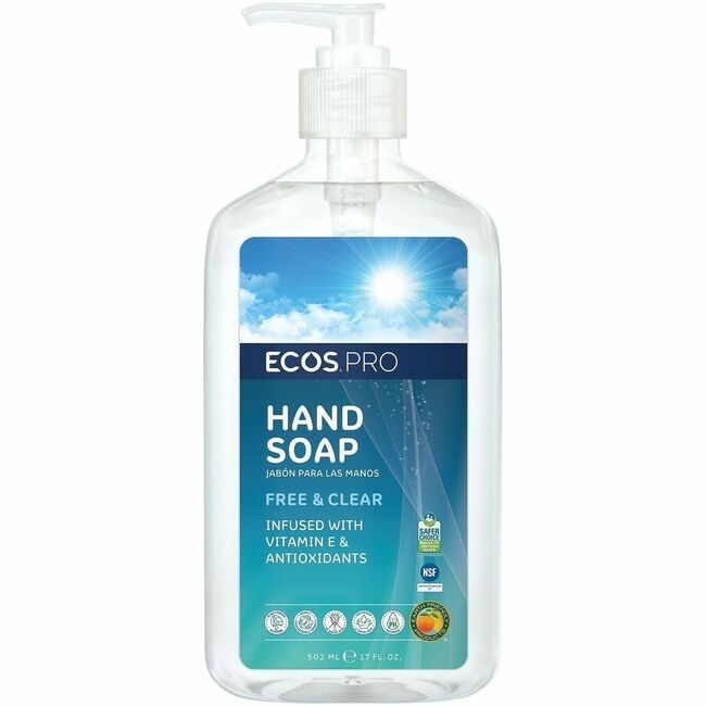 Earth Friendly Products ECOS PRO Handsoap Free&Clear 17OZ EOPPL9663/6