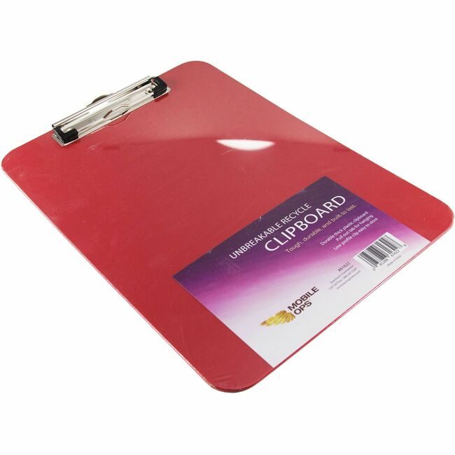 Baumgartens Clipboard Rcy Unbrkabl Red BAU61622