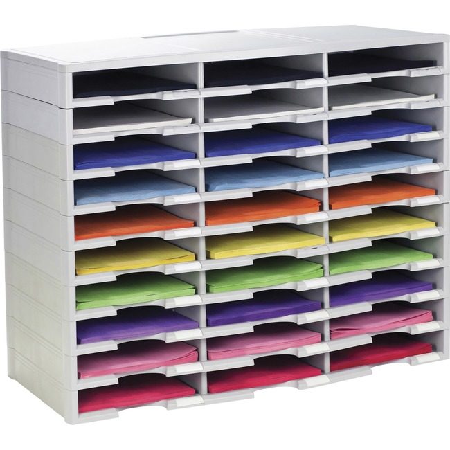 Storex Organizer Lit 30 CMP Gray STX61418U01C