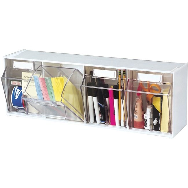 Deflecto Bin Tilt Horizontal 4-BIN DEF20403OP