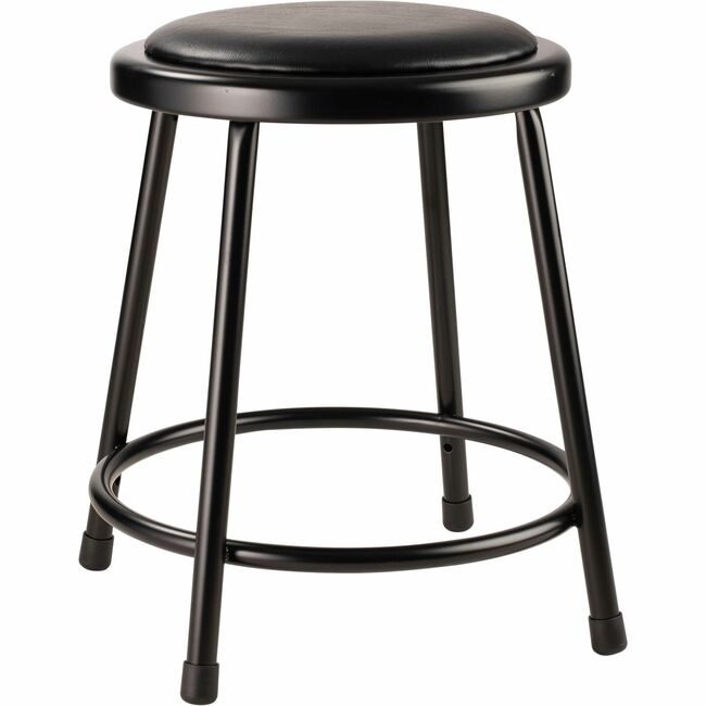 National Public Seating Stool 18IN Vin Black NPS641810