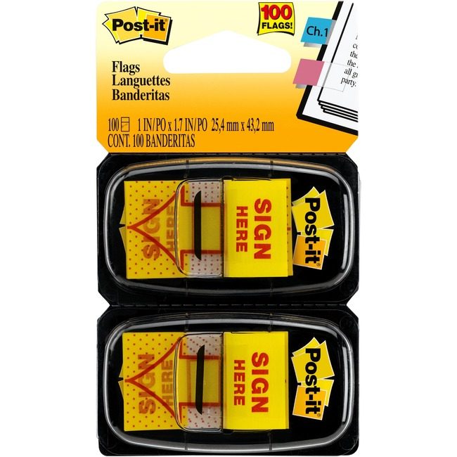 3M Company Flags Signhere 1" 100 Count Yw MMM680-SH2