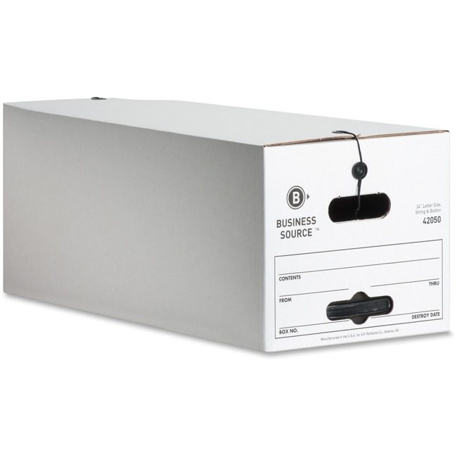 Business Source Box Storage Strng&Buttn Letter BSN42050