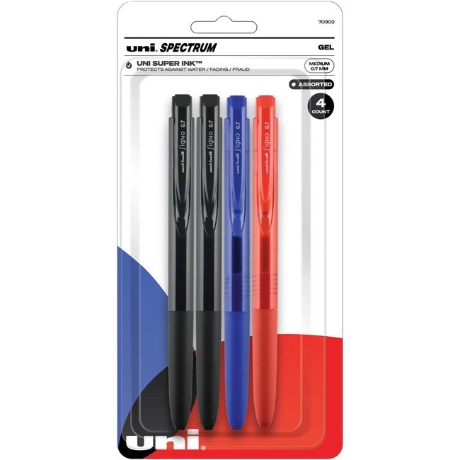 Mitsubishi Pencil Co. / uni-ball Pen Gel Spectrum 0.7MM 4 Pack Ass UBC70302