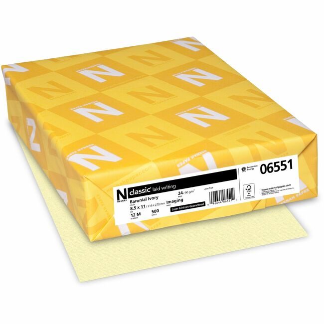 Neenah Paper Clsc Laid 24# Brnlwe NEE06551