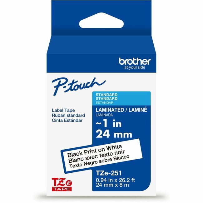 Brother International Cartridge Tape 1" Bk/We BRTTZE251G