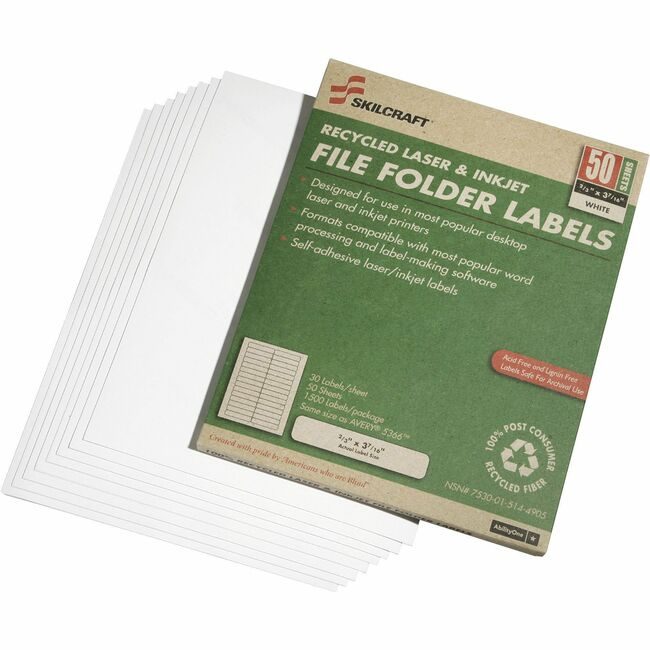 Varies / verify SKU SKU-LEVEL VERIFICATION REQUIRED Labels Fldr Lsr/Ink 2/3X3.4 NSN5144905