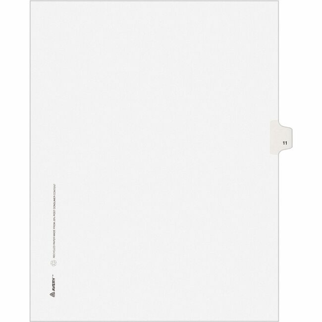 Avery Products Corporation Dividers Index Sidetab 11 AVE11921