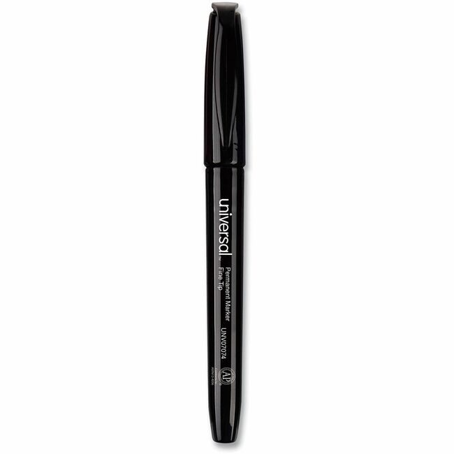 Universal Office Products Marker Perm Fine Black UNV07074