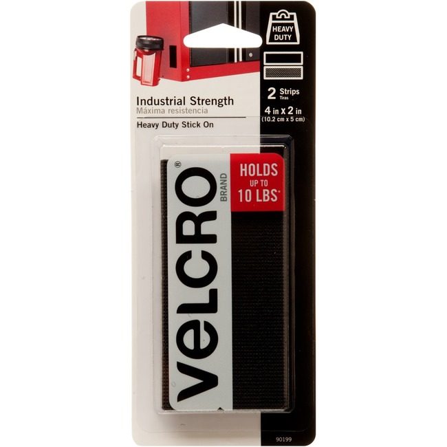 VELCRO Brand Velcro Companies Brand Strips Sticky 4X2IN Black VEK90199