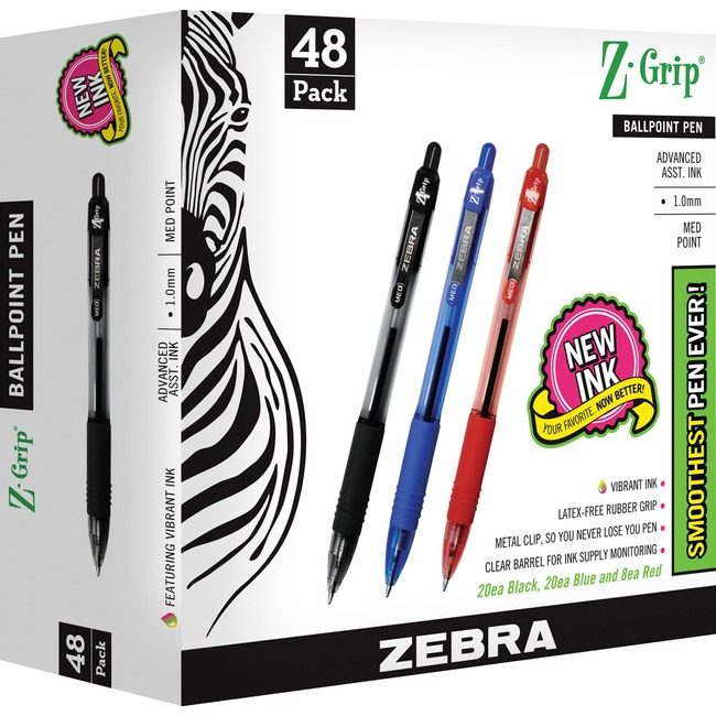 Zebra Pen Corporation Zgrip Bp Rt 1.0 Assorted 4DZ ZEB22048