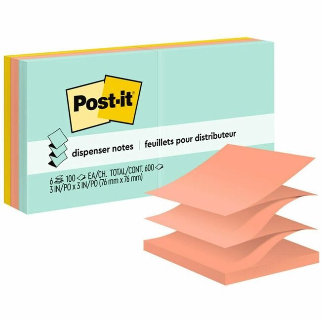 3M Company Note Popup 3X3 6 Pack Assrtd MMMR330-AP