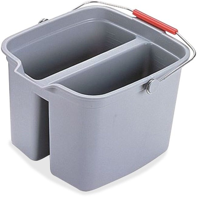 Rubbermaid Commercial Products Pail Gray Double RCP261700GY