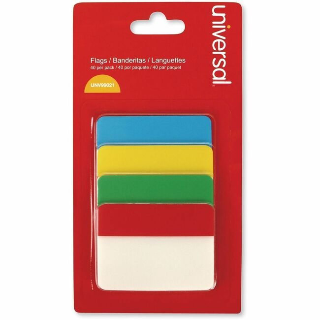Universal Office Products Flag Index 2" 4COL 40 Assorted UNV99021