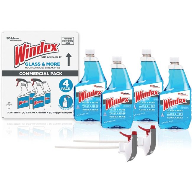 SC Johnson Professional Windex Glass 4 Pack Cap 32OZ SJN327171