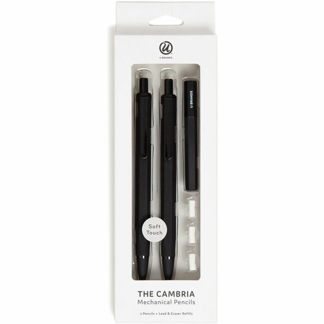 U Brands Pencil Mech Sfttch Black 2 Count UBR2410U0424