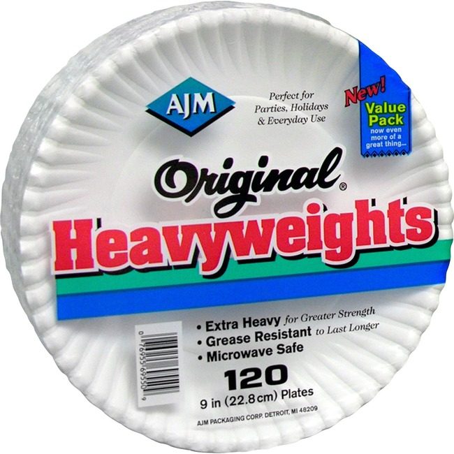AJM Packaging Corporation Plate Paper Hvyweight 9" We AJMOH9AJBXWH