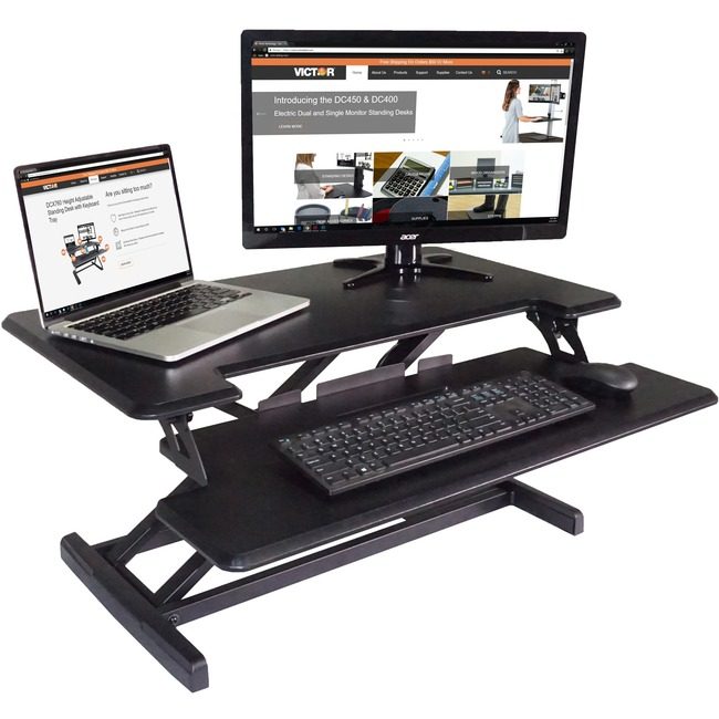 Victor Technology Desk Stndng Cmpct 2TIER Black VCTDCX610