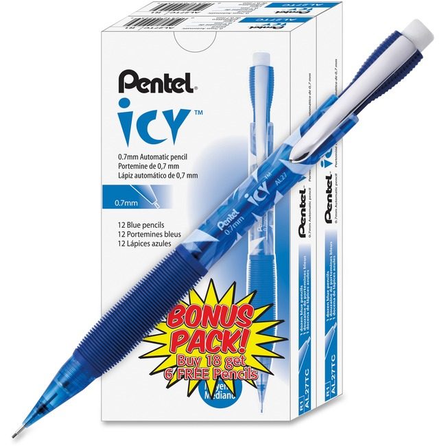 Pentel of America Pencil Mech Icy 0.7 Be 24 Count PENAL27TCSW-SPR