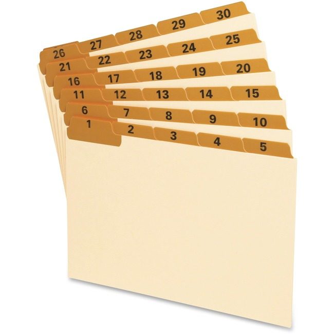 TOPS Products / ACCO legacy Oxford Guide CARD 5X8 1-31 Or OXF05832