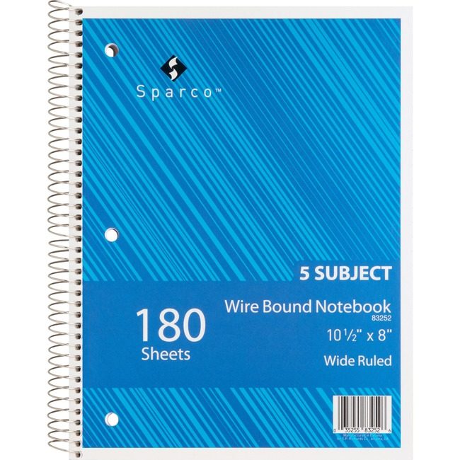 Sparco Notebook Wire Wide 5SUB 180 SPR83252
