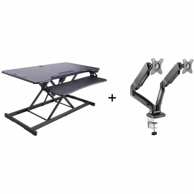 Rocelco Rsr Dsk Elcr 2BNDL 46"W Black RCLREDRB46MA2
