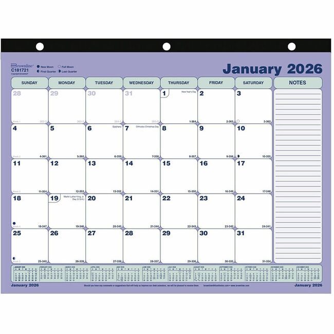 Dominion Blueline, Inc. Schneider Vizz Deskpad Monthly REDC181721