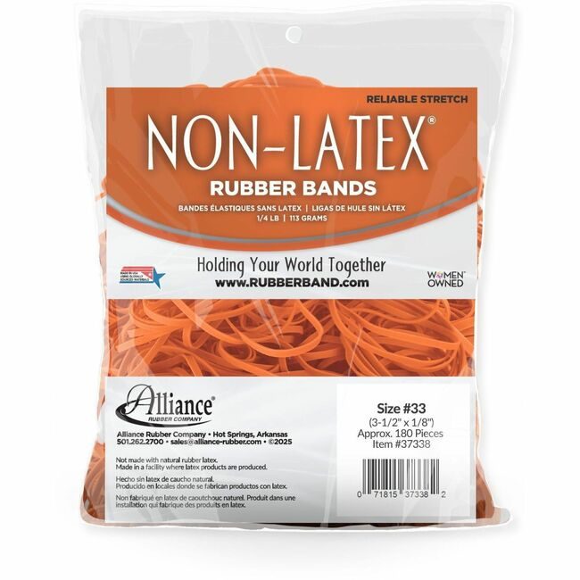 Alliance Rubber Company Rubberbands #33 1/4 LB ALL37338