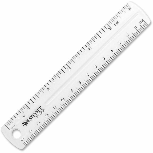 Westcott / Acme United Acme United Corporation Westcott / Ruler Plastic 6" ACM45016BX